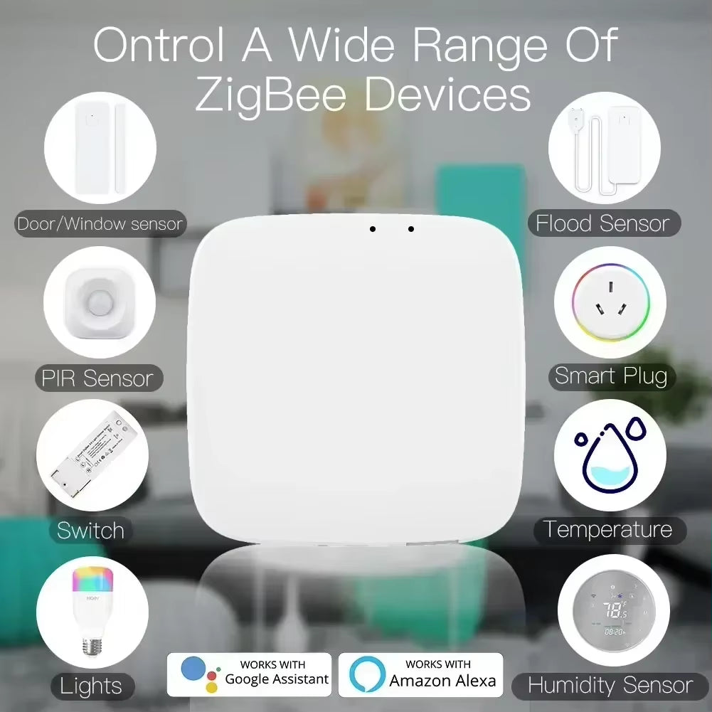 Tuya Zigbee/Ble Smart Gateway Hub Smart Home Bridge Smart Life APP Wireless Remote Controller Works with Alexa Google Home