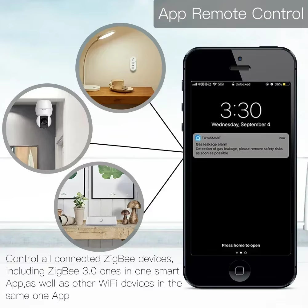Tuya Zigbee/Ble Smart Gateway Hub Smart Home Bridge Smart Life APP Wireless Remote Controller Works with Alexa Google Home