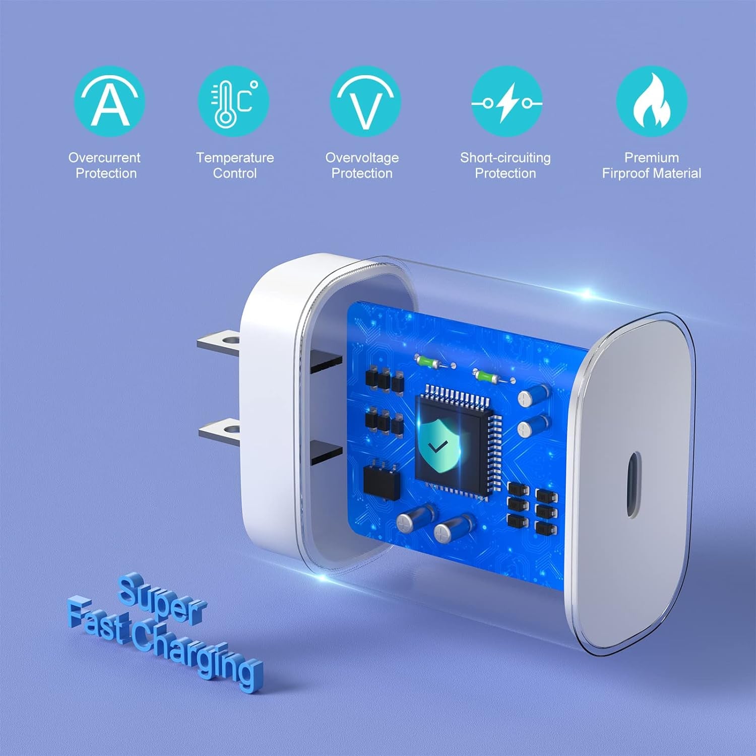 USB C Charger Block, 3 Pack 25W Super Fast Charger Type C Charging Block Compatible Iphone 15/14/13/12 Mini/11 Pro Max/Xs/Xr/Se/Ipad Pro, Samsung S25/S24/S23/S22 Ultra/S21 Plus/S20 Fe-White