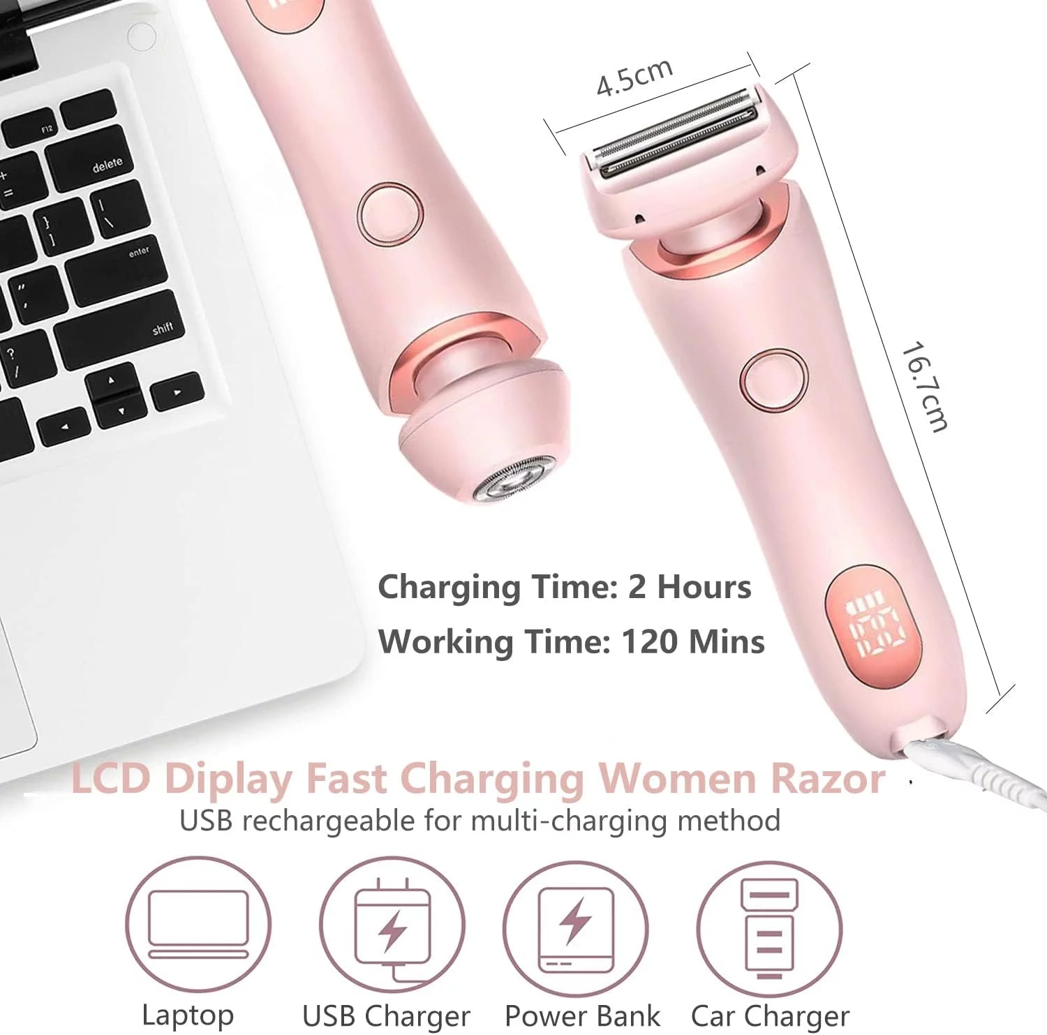 Electric Shaver for Women Rechargeable, Electric Razors for Women Wet and Dry Gift Set, Blue