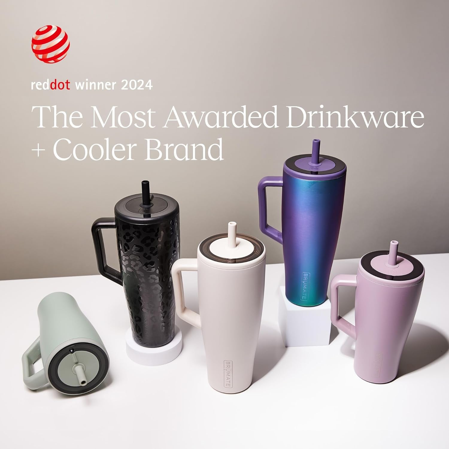 Era 40 Oz Tumbler with Handle and Straw | 100% Leakproof Insulated Tumbler with Lid and Straw | Made of Stainless Steel | Cup Holder Friendly Base | 40Oz (Lilac Dusk)