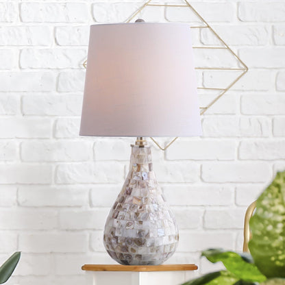 JYL1024A Mona 20.5&quot; Mini LED Table Lamp, Cottage, Coastal, Transitional, Modern, Elegant, Office, Living Room, Family Room, Dining Room, Bedroom, Hallway, Foyer, Seashell