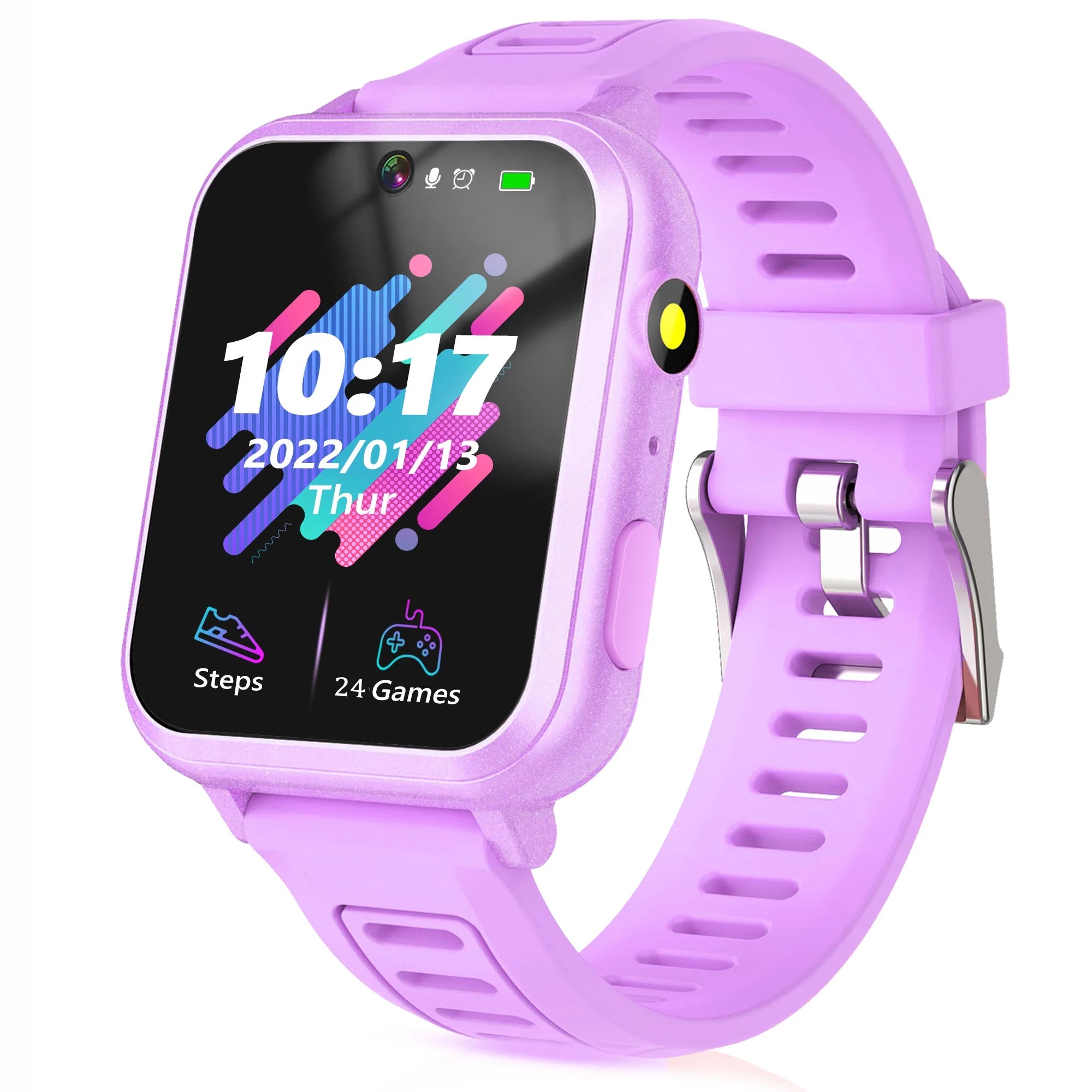 Smart Watch for Kids, Kids Smart Watch with Multifunctions Puzzle-Games Camera Music Player Pedometer Record,Best Christmas Gifts for Children 3-12 Years Old(Purple)