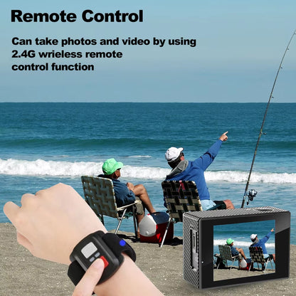 4K Action Camera Wifi 2.0&quot; Screen 1080P/30FPS Waterproof Camera Helmet Video Recording Camera Sports Cameras Outdoor Mini Cam