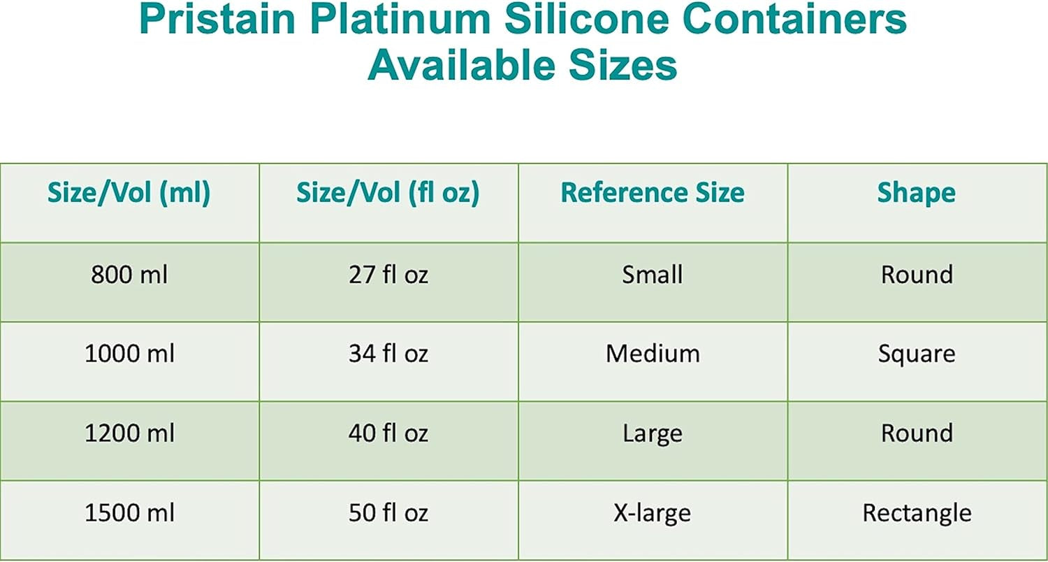 Platinum 100% Silicone Food-Grade Plastic-Free Collapsible Container- Microwave-Safe, Dishwasher-Safe, Environment-Friendly (Aquamarine)