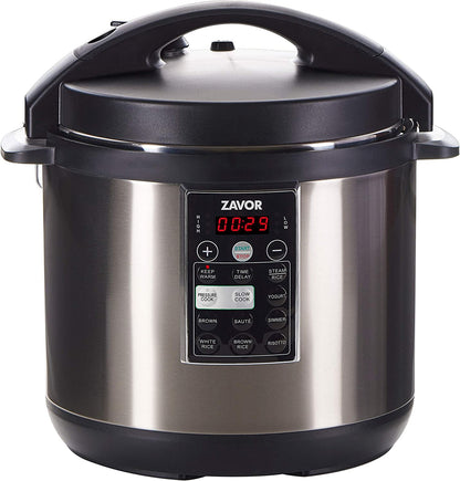 LUX Multi-Cooker, 8 Quart Electric Pressure Cooker, Slow Cooker, Rice Cooker, Yogurt Maker and More - Stainless Steel (ZSELX03)