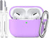 Compatible with Airpods Pro Case with Keychain,Full Protective Silicone Skin Accessories for Women Men Girl Compatible with Apple 2019 Latest Airpods Pro Case,Front LED Visible,Lavender