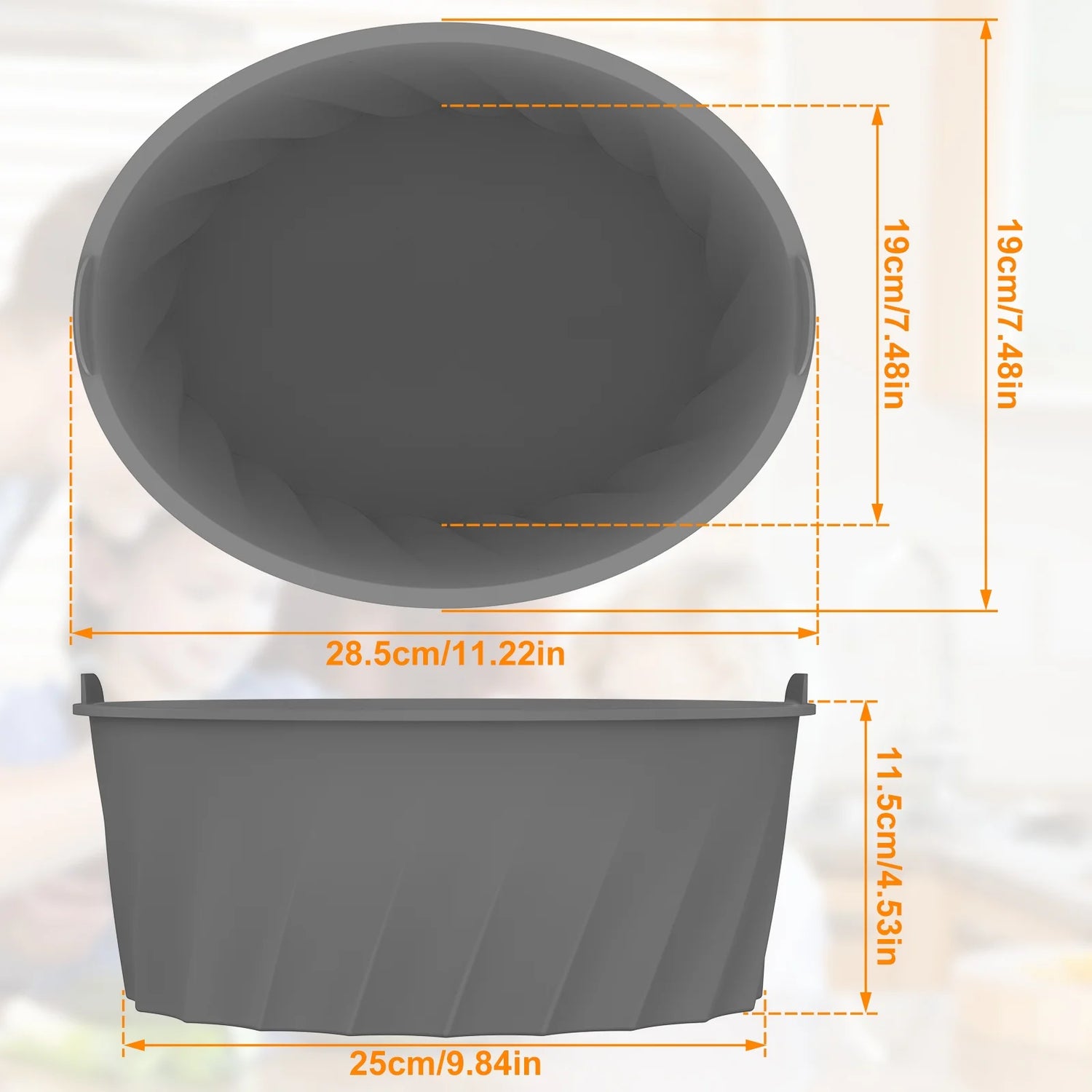 7-8Qt Silicone Liner Slow Cooker