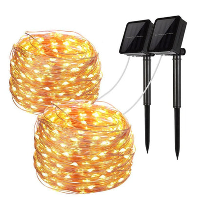 Mini Fiery 100 Lights Shine like Firebugs with Solar Power 2/ Pak