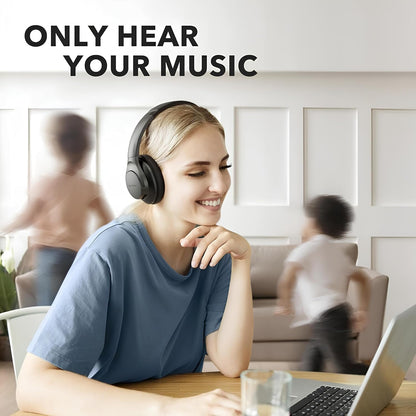 Life Q20 Hybrid Active Noise Cancelling Headphones, Wireless over Ear Bluetooth Headphones, 60H Playtime, Hi-Res Audio, Deep Bass, Memory Foam Ear Cups, Travel, Office, USB-C Charging