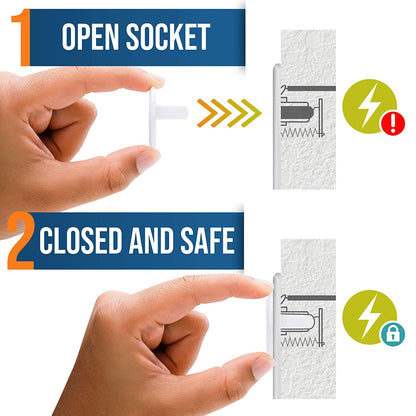 Outlet Covers Baby Proofing (50 Pack) Safe &amp; Secure Electric Plug Protectors | Sturdy Childproof Socket Covers for Home &amp; Office | Easy Installation | Protect Toddlers &amp; Babies | White