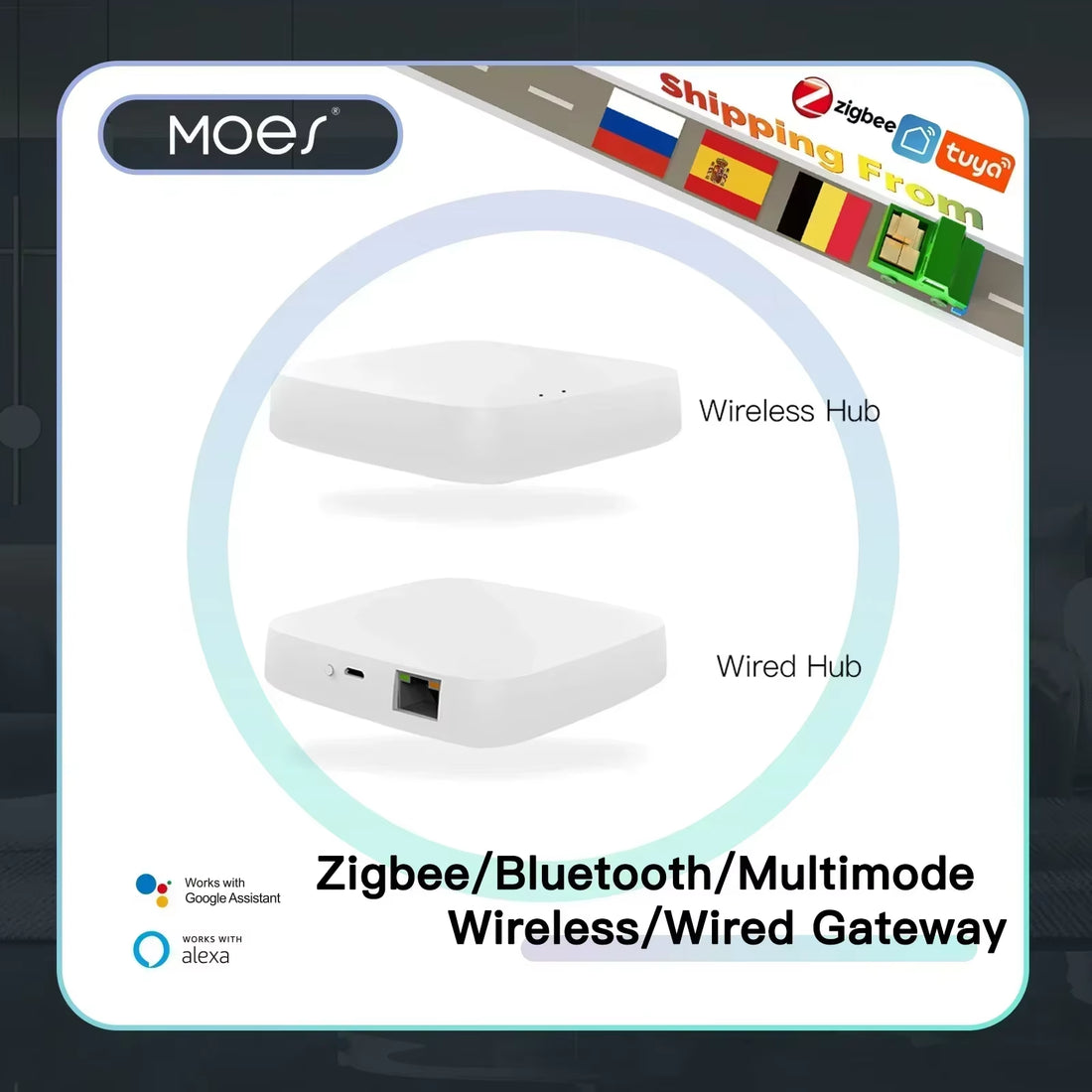 Tuya Zigbee/Ble Smart Gateway Hub Smart Home Bridge Smart Life APP Wireless Remote Controller Works with Alexa Google Home