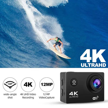 4K Action Camera Wifi 2.0&quot; Screen 1080P/30FPS Waterproof Camera Helmet Video Recording Camera Sports Cameras Outdoor Mini Cam