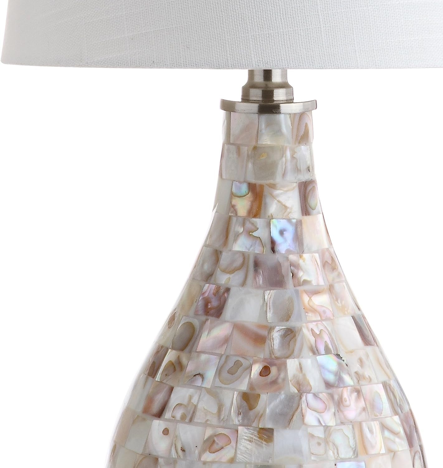 JYL1024A Mona 20.5&quot; Mini LED Table Lamp, Cottage, Coastal, Transitional, Modern, Elegant, Office, Living Room, Family Room, Dining Room, Bedroom, Hallway, Foyer, Seashell