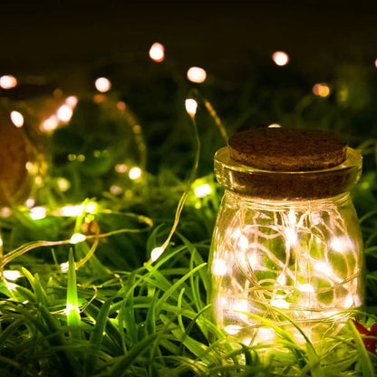 Mini Fiery 100 Lights Shine like Firebugs with Solar Power 2/ Pak