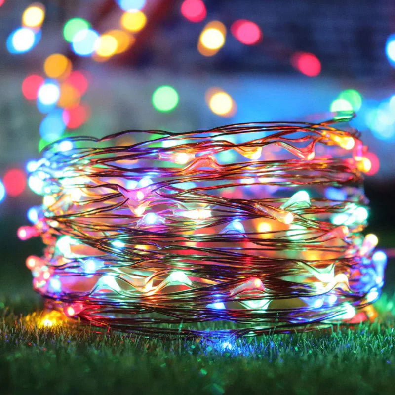 Mini Fiery 100 Lights Shine like Firebugs with Solar Power 2/ Pak