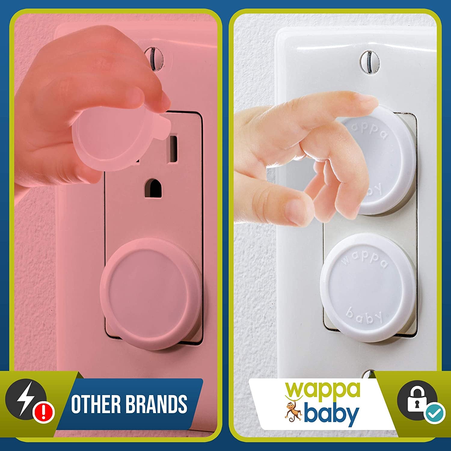 Outlet Covers Baby Proofing (50 Pack) Safe &amp; Secure Electric Plug Protectors | Sturdy Childproof Socket Covers for Home &amp; Office | Easy Installation | Protect Toddlers &amp; Babies | White