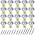 Dresser Drawer Cabinet Knobs 30Mm Diamond Shaped Crystal Glass Knobs Pulls for Kitchen Wardrobe Cupboard (20 Pack, Gold)