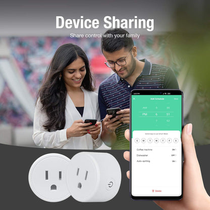 Smart Plug  Works with Alexa Google Assistant, Mini Smart Outlet Wifi Plug with Timer Function, No Hub Required (2 Pack)