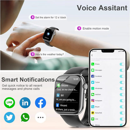 Smart Watch Answer/Make a Call Bluetooth Smart Watch for IOS Android Men&