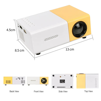 &quot;Mini Projector – 1080P Full HD Support, Portable LED Projector, 4K Video Playback, Multiple Connectivity Options &quot;