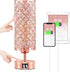 Crystal Table Lamp - 3-Way Dimmable Touch Control, Rose Gold Bedside Lamp with USB C and a Ports, Nightstand Light for Living Room, Bedroom, Home Office (Bulb Included)